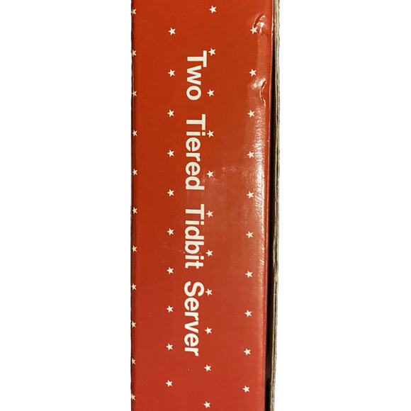 VTG Christmas Holly Berry Porcelain Two Tier Tidbit Server Japan Holiday Serving - Picture 6 of 9